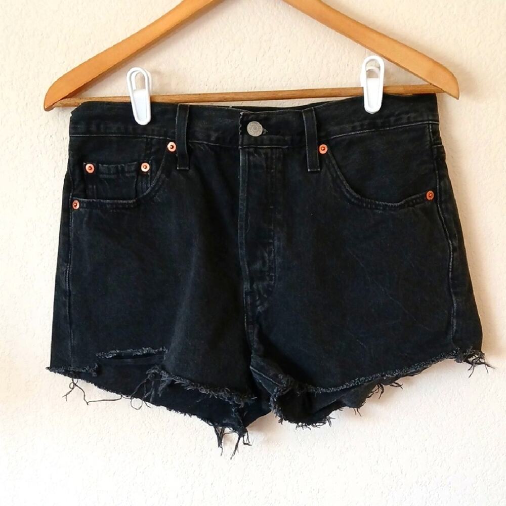 Levi's Original 501 Cutoff Jean Shorts Button Fly Distressing